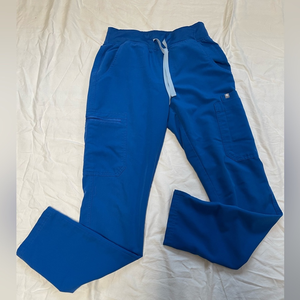 Figs women’s Yola yoga waist royal blue scrubs size extra small